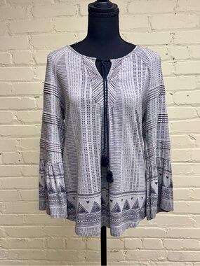 Daniel Rainn Women’s Bell Sleeved Gray Tunic, Size M